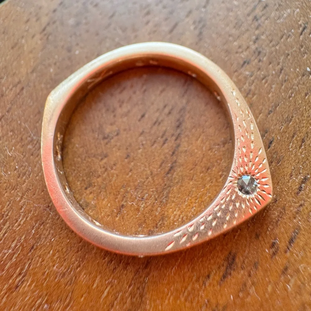 Pieces of Starr 14k Rose Gold Celestial Slice Ring - Picture 11 of 17